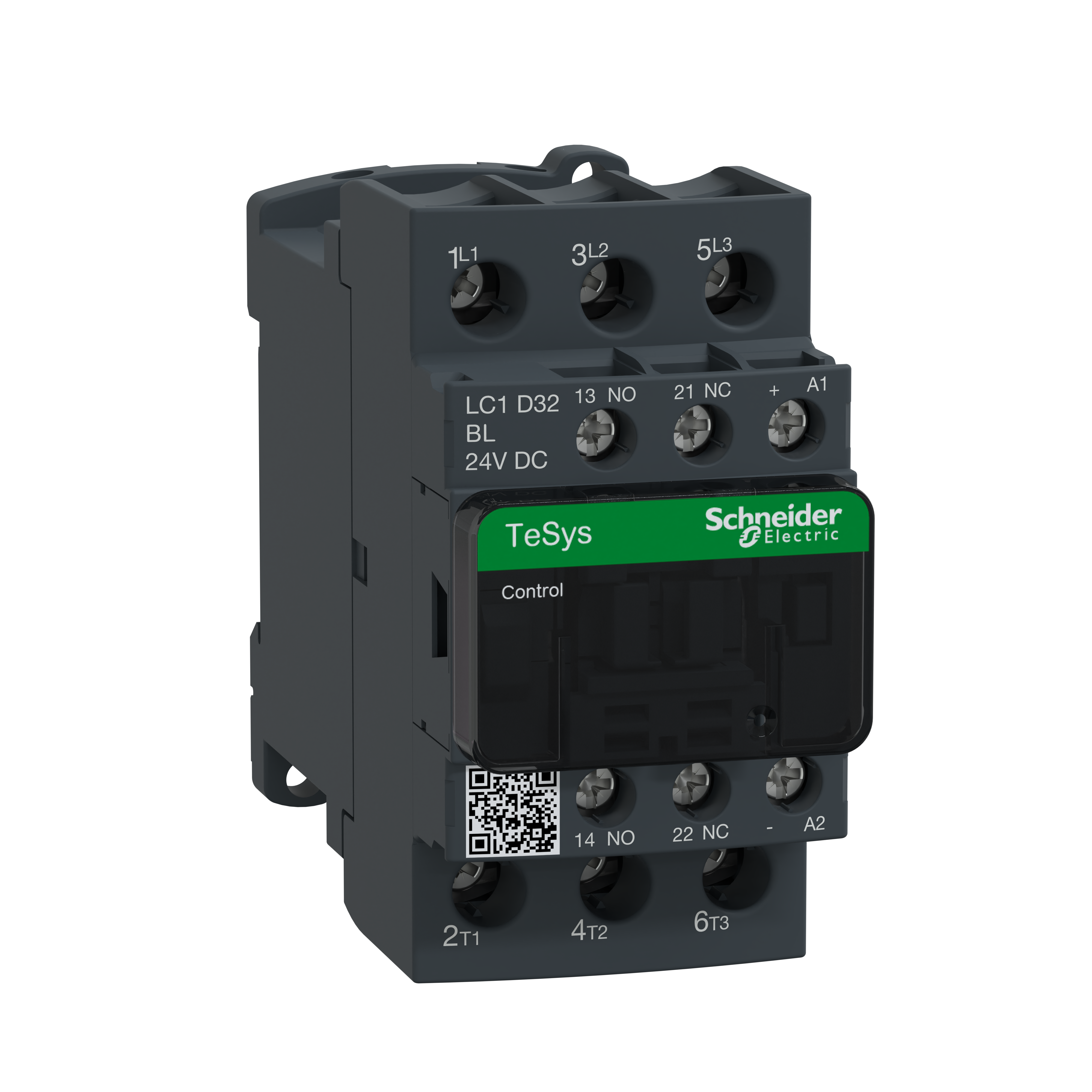 Schneider Electric LC1D32BL Kontaktor lågförbrukande, 9-38 A, DC manöver 32A, 15 kW, 24V DC