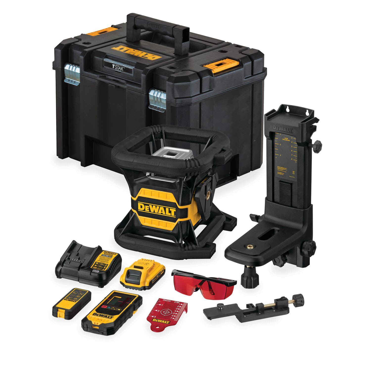 Dewalt DCE080D1RS-QW Rotationslaser med batteri och laddare