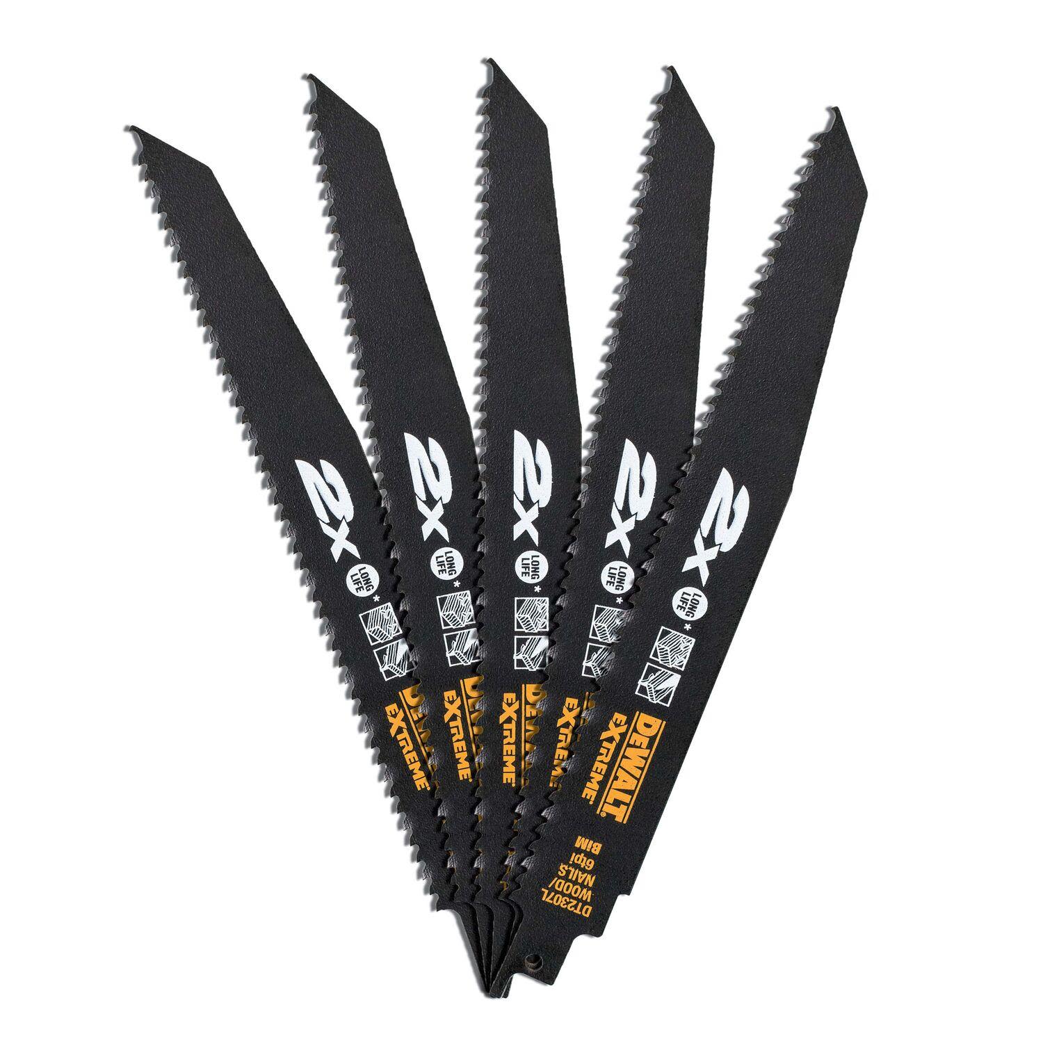 Dewalt DT2307L-QZ Tigersågblad 6 TPI, 5-pack
