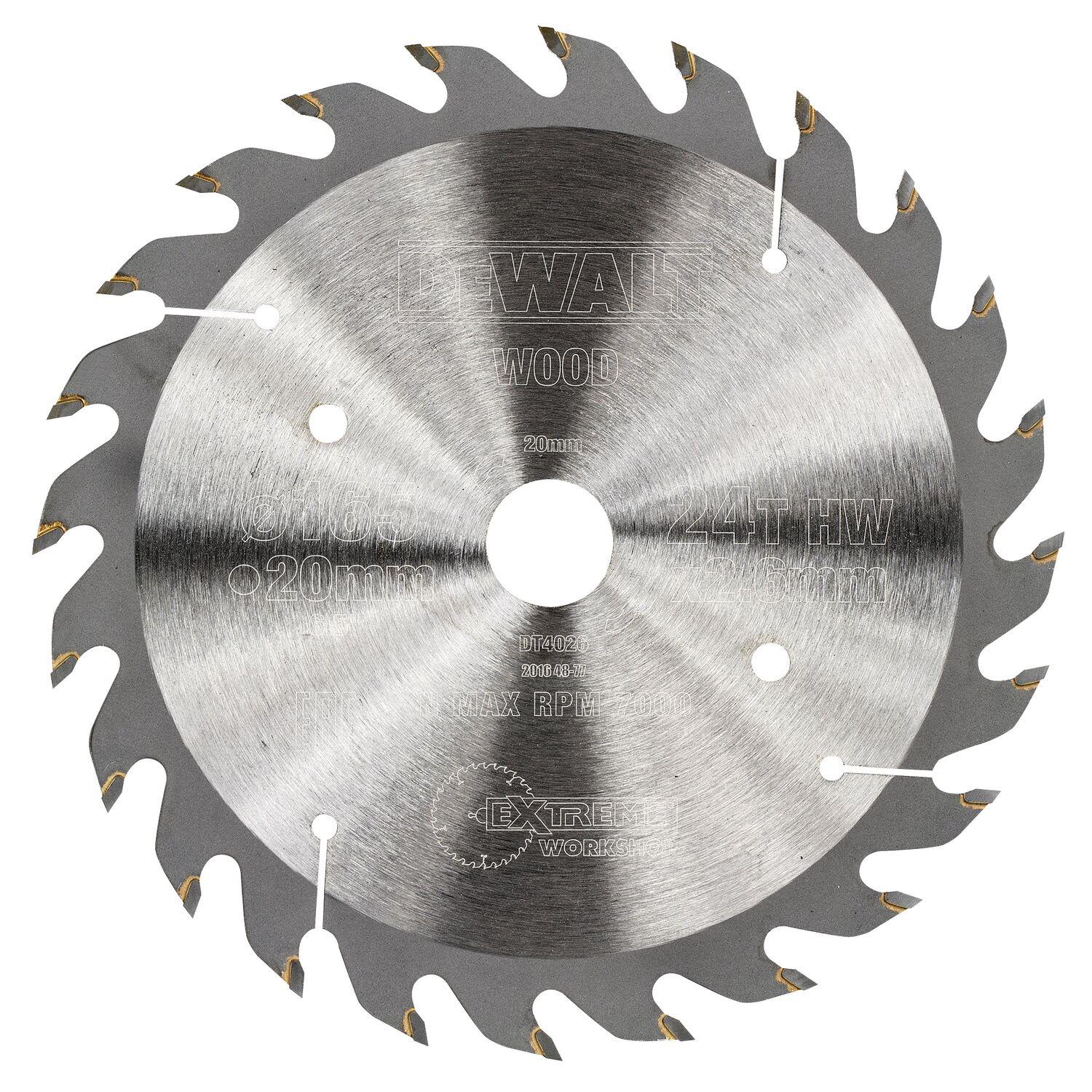 Dewalt DT4026-QZ Sågklinga 165 x 20 mm, 24T