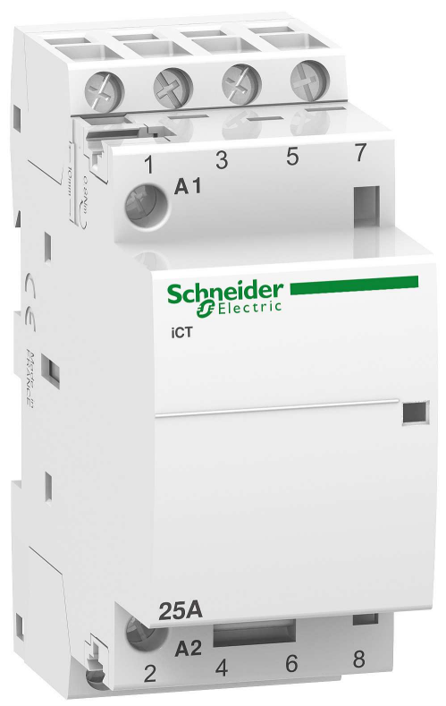 Schneider Electric A9C20834 Kontaktor ICT, 25A 4-pol, 240V 4SL