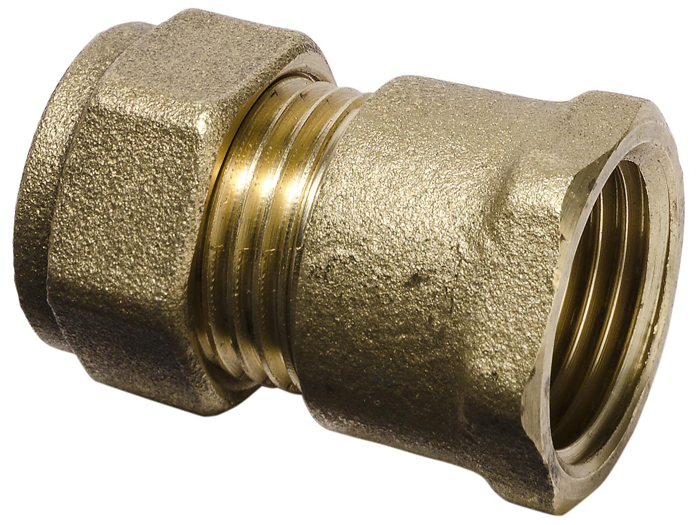 Gelia 3006155122 Klämringskoppling rak, för PEX, inkl. stödhylsa inv. gänga, 15xG15