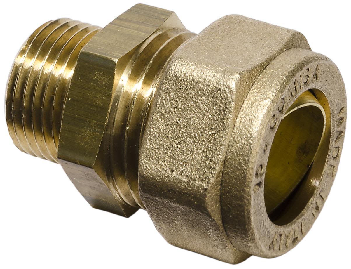 Gelia 3006155042 Klämringskoppling rak, för PEX, inkl. stödhylsa utv. gänga, 15xG10