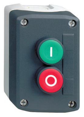 Schneider Electric XALD213 Tryckknappslåda Start/stop, komplett I-knapp och O-knapp
