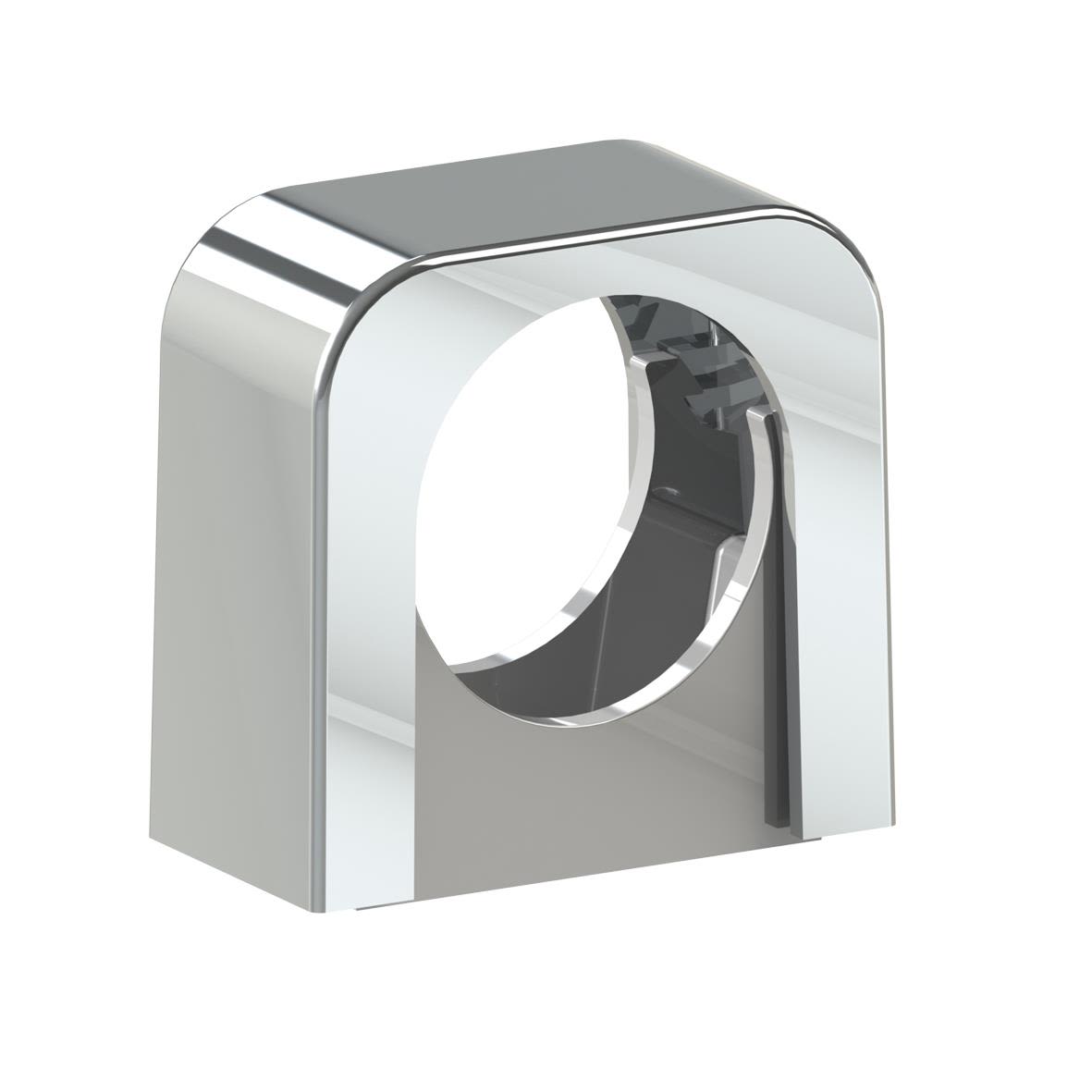 Faluplast 18295 Rörklämma enkel, med låsbart lock, krom 40 mm