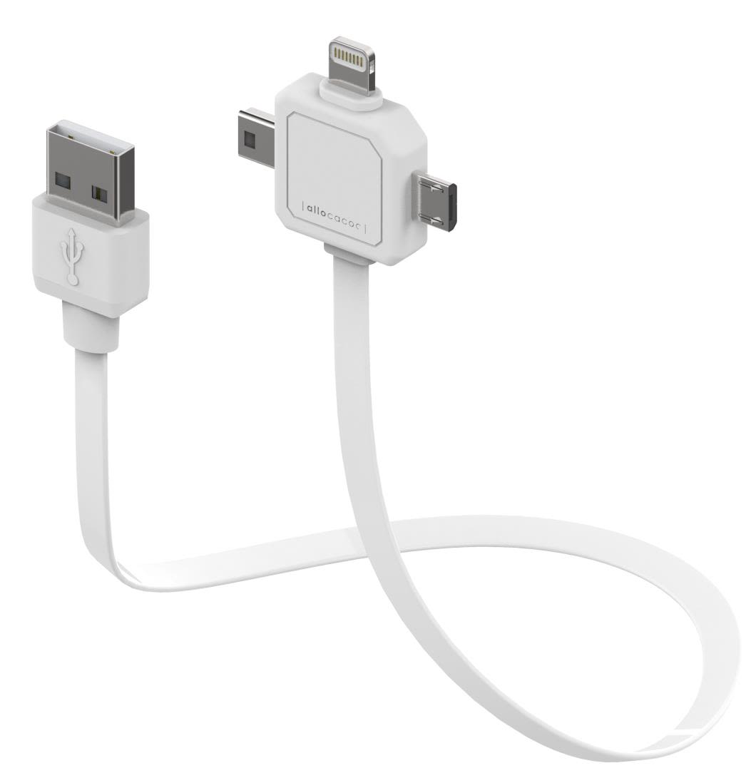 allocacoc 4000022392 USB-kabel 1,5 m, vit
