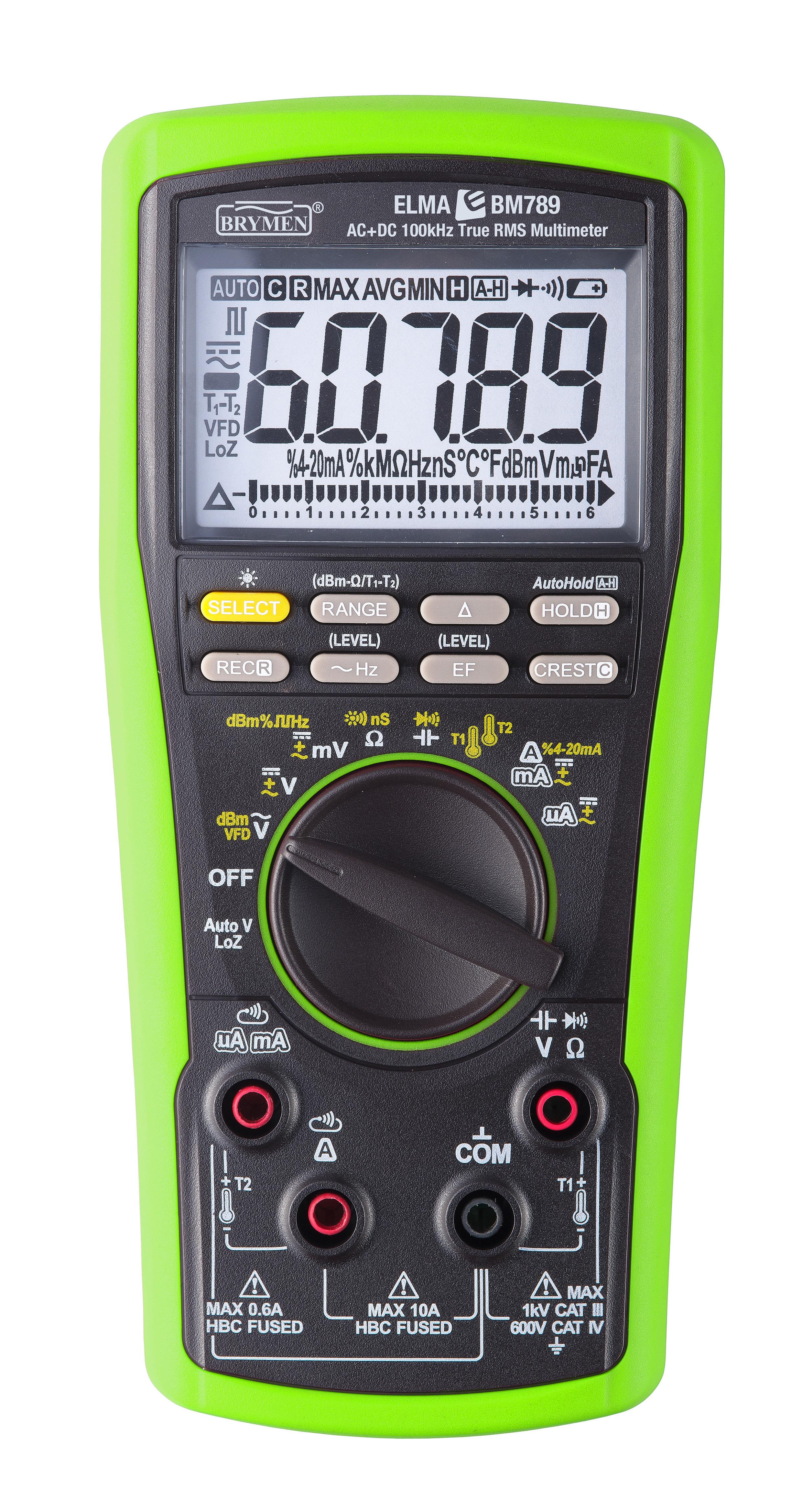 Elma Instruments BM789 multimeter TRMS in slim design