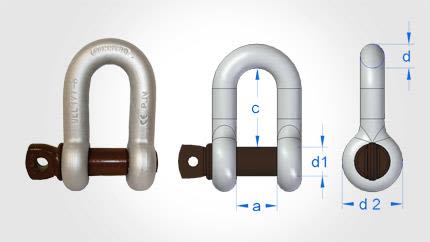 Gunnebo A083435 Schackel rak, skruvbult, FZ M38/13,5T