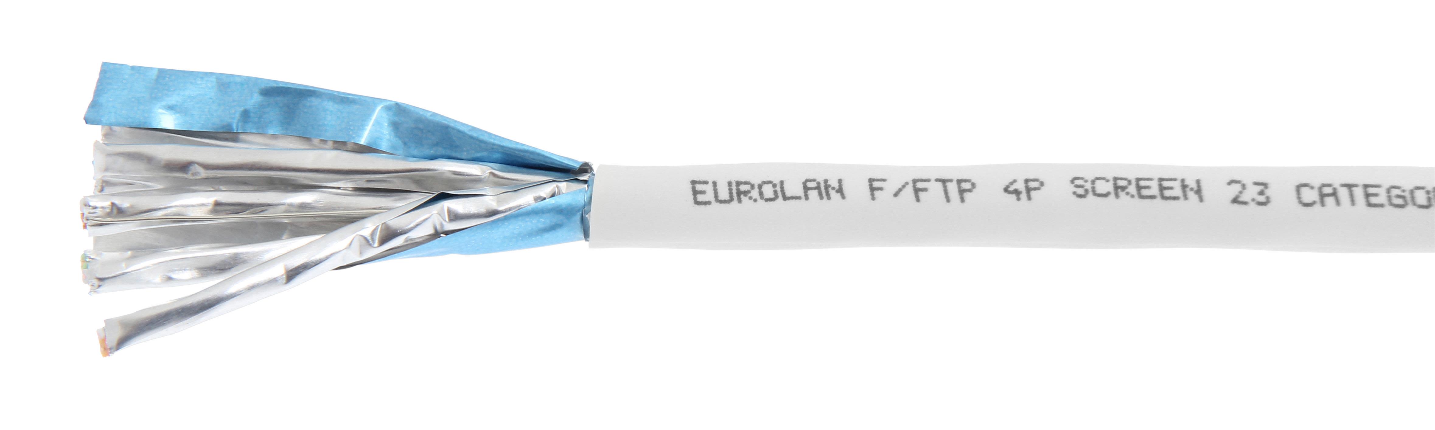 Eurolan 19D-ZA-23WT-R500 Datakabel C6A, F/FTP, LSZH, Dca Trommel