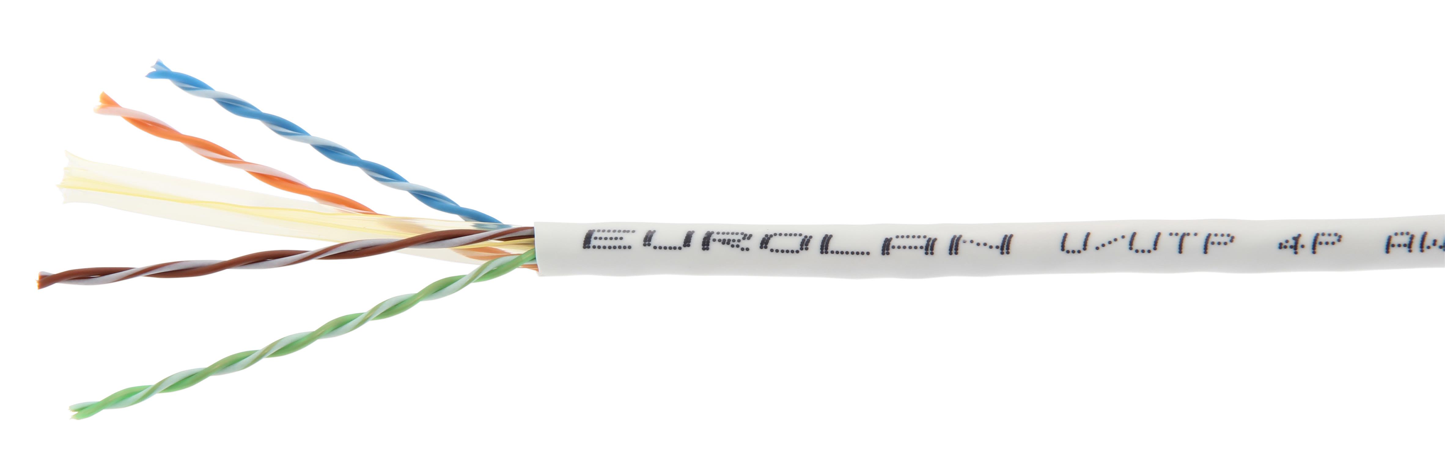 Eurolan 19D-U6-25WT-0 Datakabel hvit, LSZH, Dca Kappet