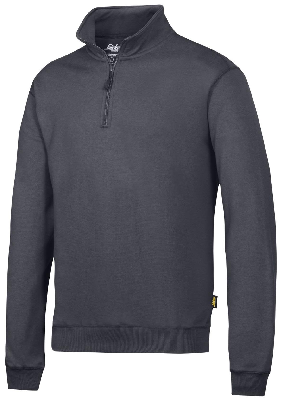 Snickers Workwear 2818 Sweater grå, med kort lynlås Grå
