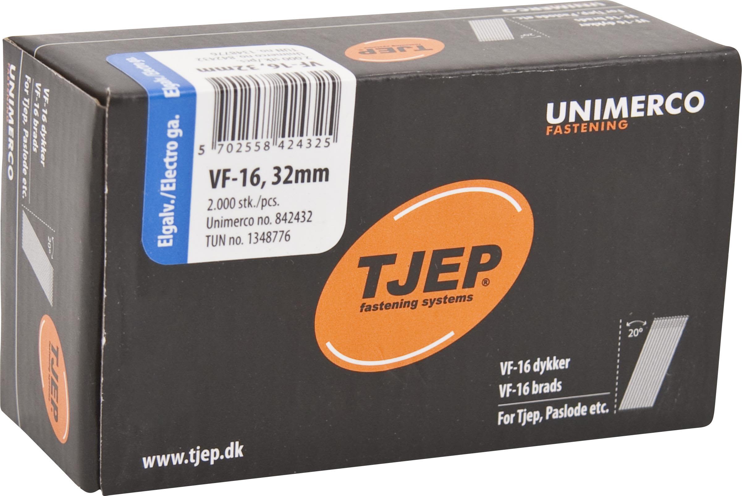 TJEP 842451 Dykkert VF16 FZB, 20°, 2000-pakning 1,6 x 51 mm