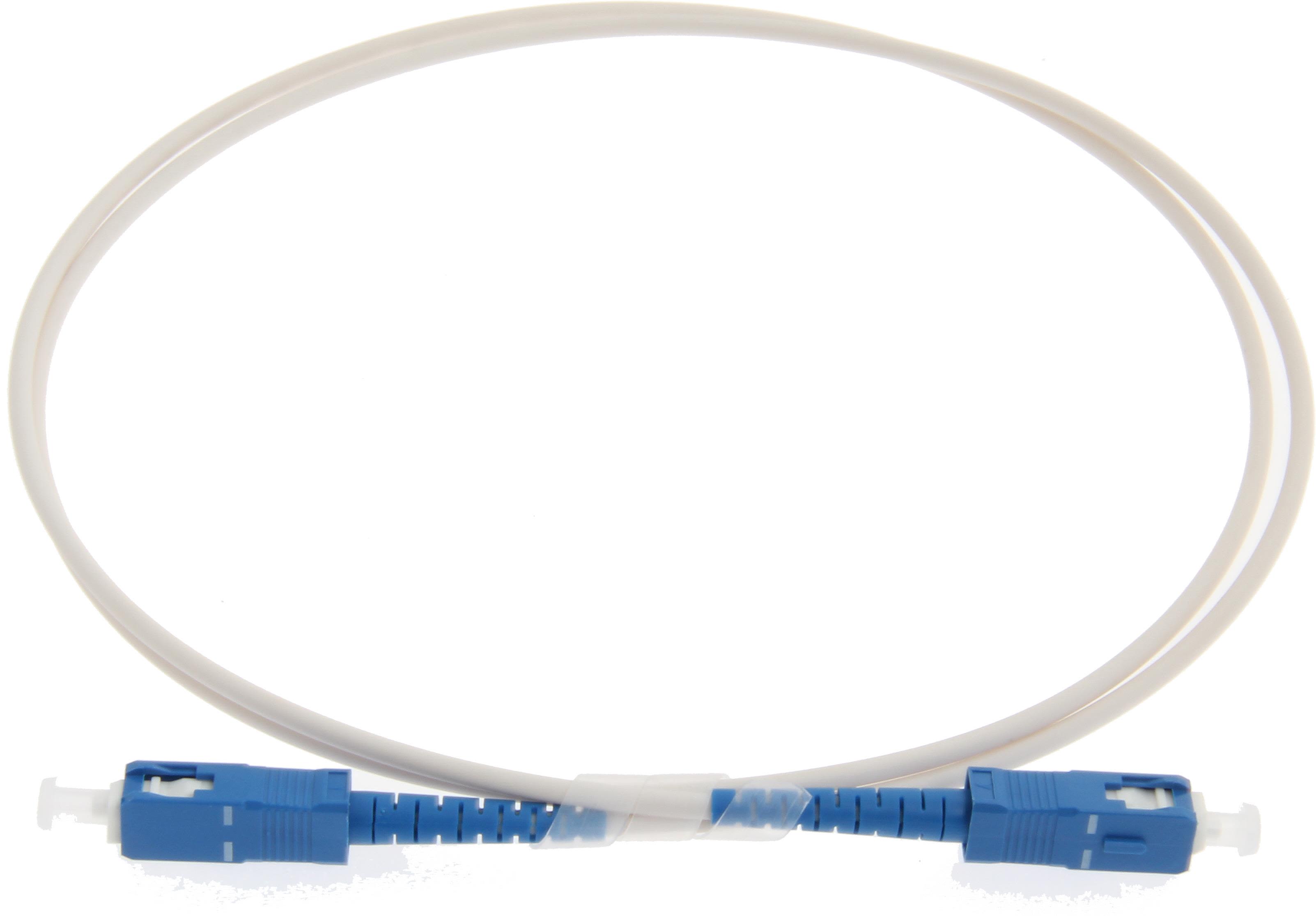Eurolan 41E-S4-SC-SC-03-04WT Fiberkabling hvit, formsprøytet 3 m