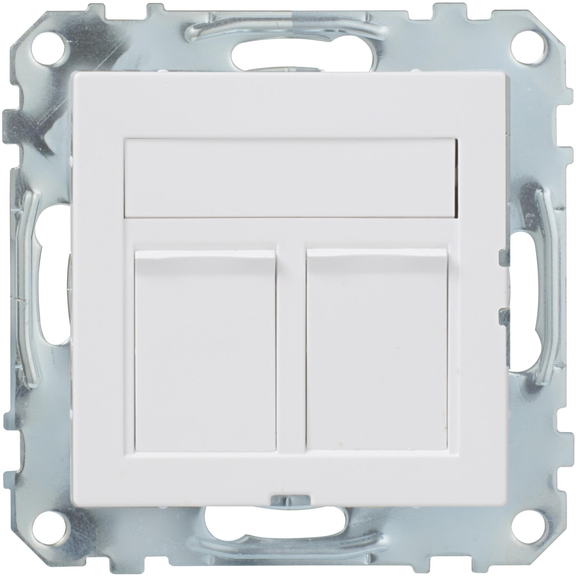 Schneider Electric Exxact 2xC6 UTP Modularuttag 2 kopplingar Plan