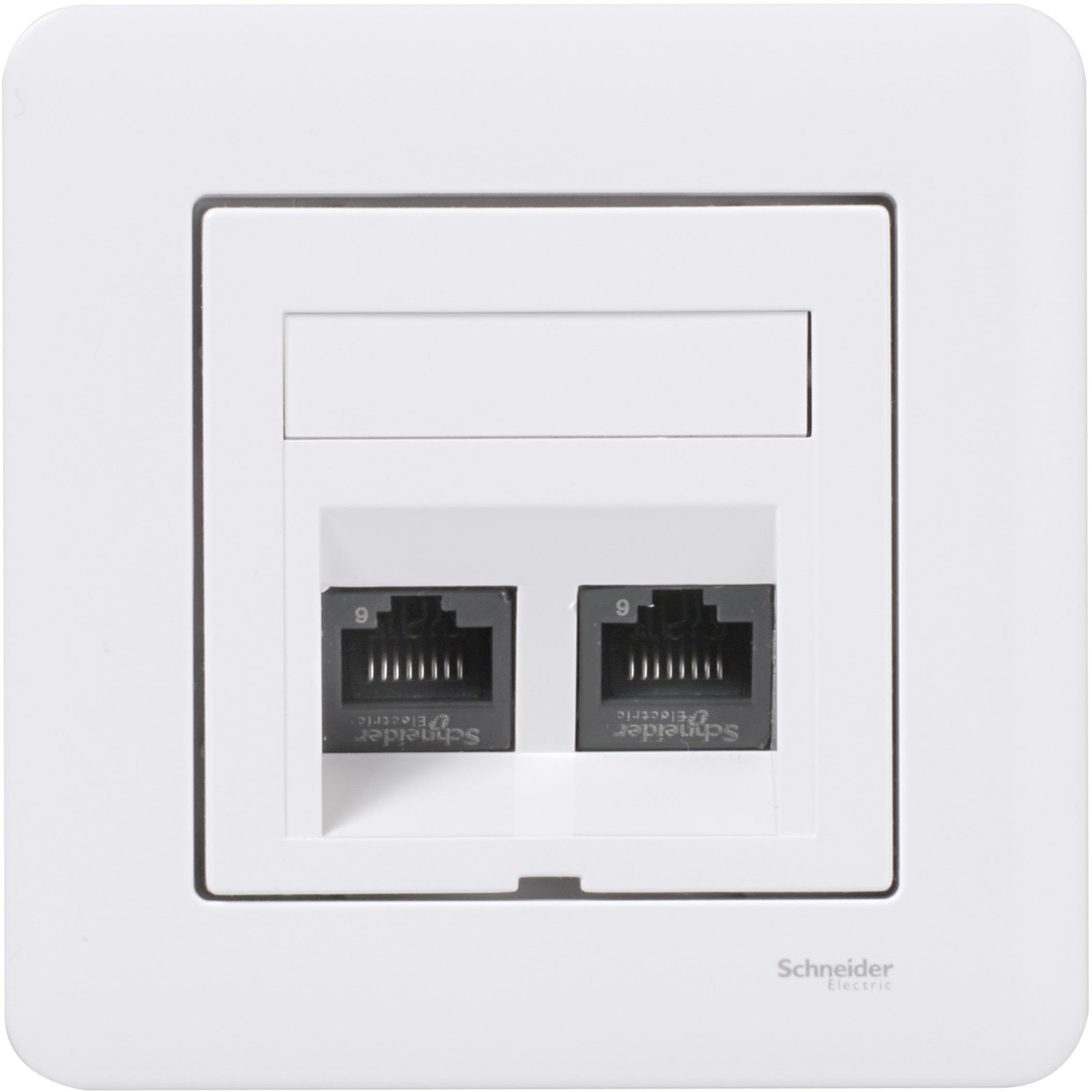 Schneider Electric Exxact 2xC6 UTP WDE002425 Datauttag 2 kopplingar Vinklad