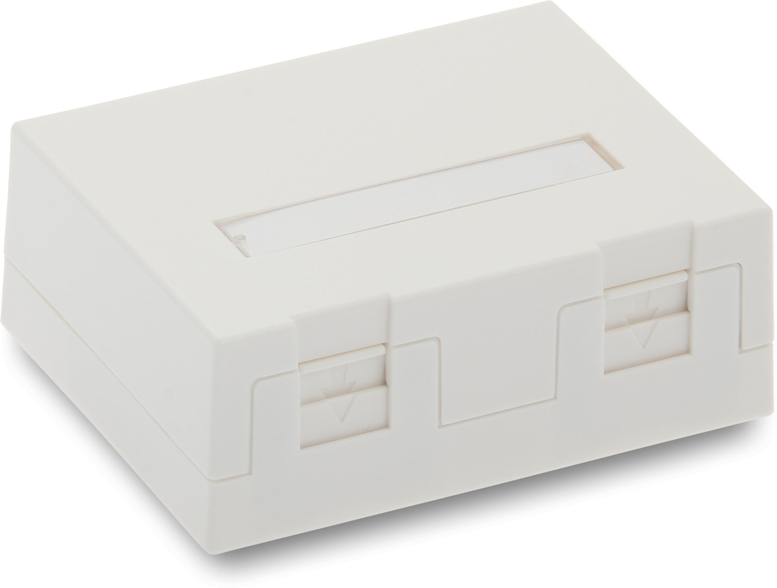 Eurolan 12B-04-02WT-1 Uttagsbox För 2 boxar/kopplingar