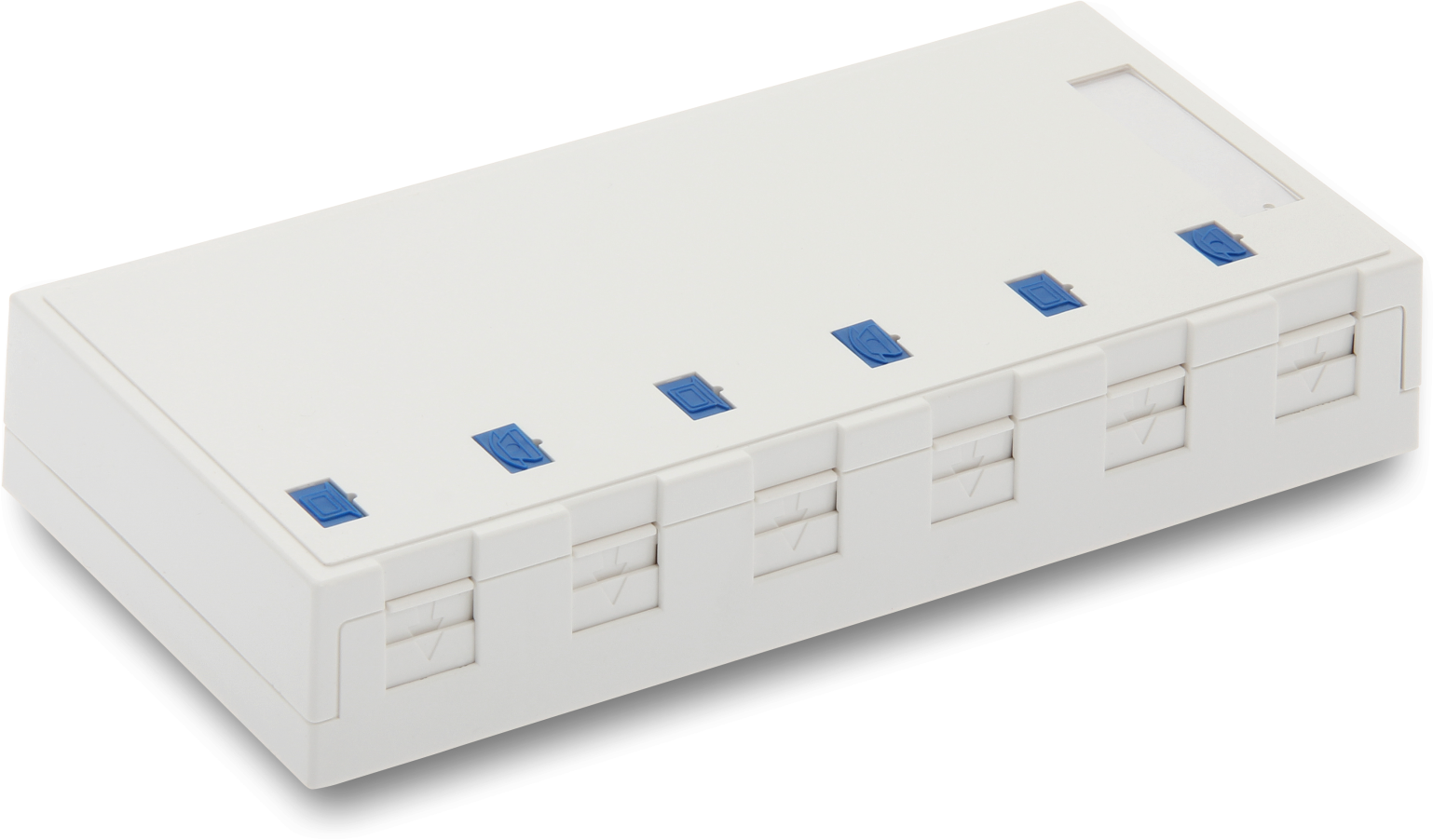 Eurolan 12B-04-06WT Uttagsbox För 6 boxar/kopplingar