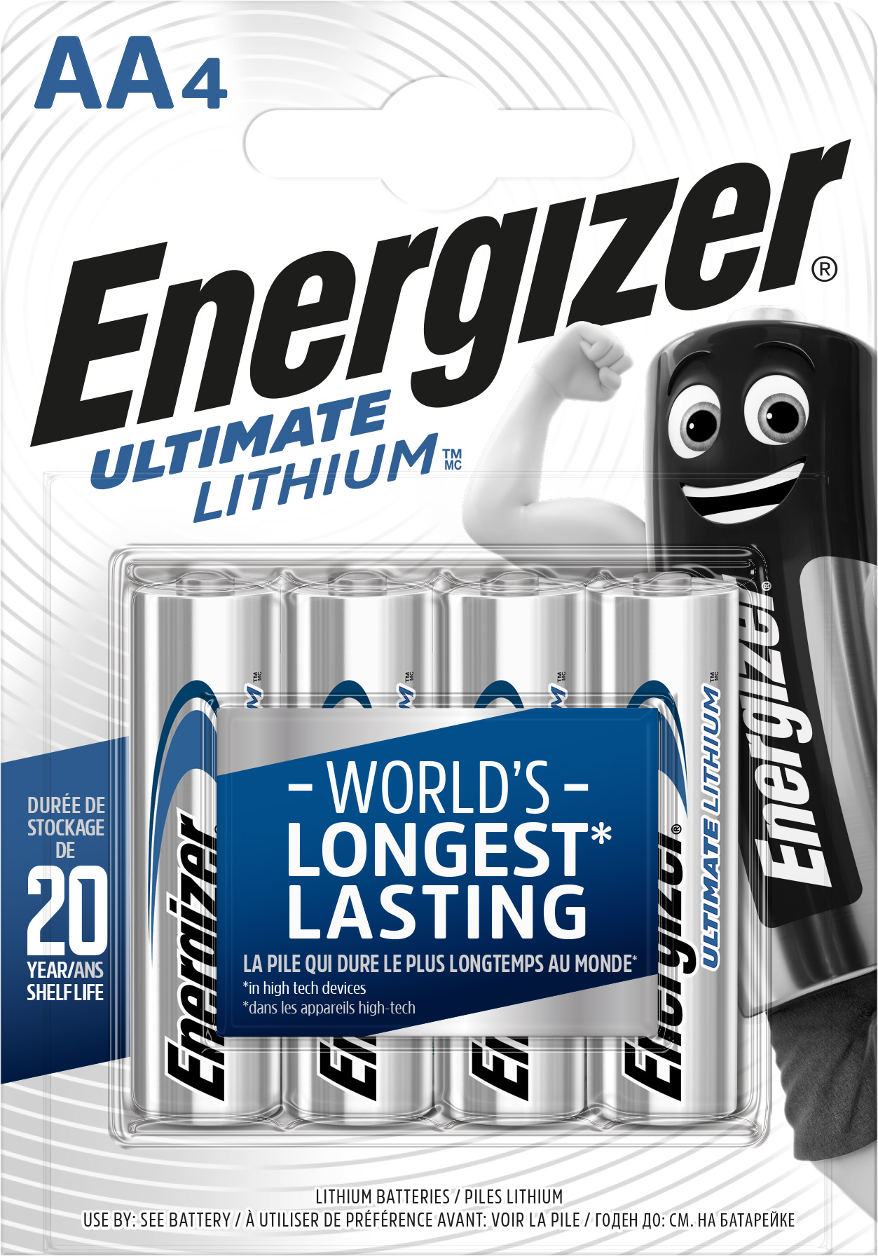 Energizer Ultimate Lithium Lithiumbatteri AA, 1,5 V, pakke med 4 AA