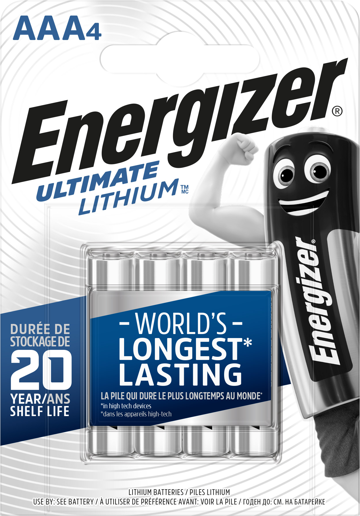 Energizer Ultimate Lithium Litiumbatteri AAA, 1,5 V, 4-pack AAA