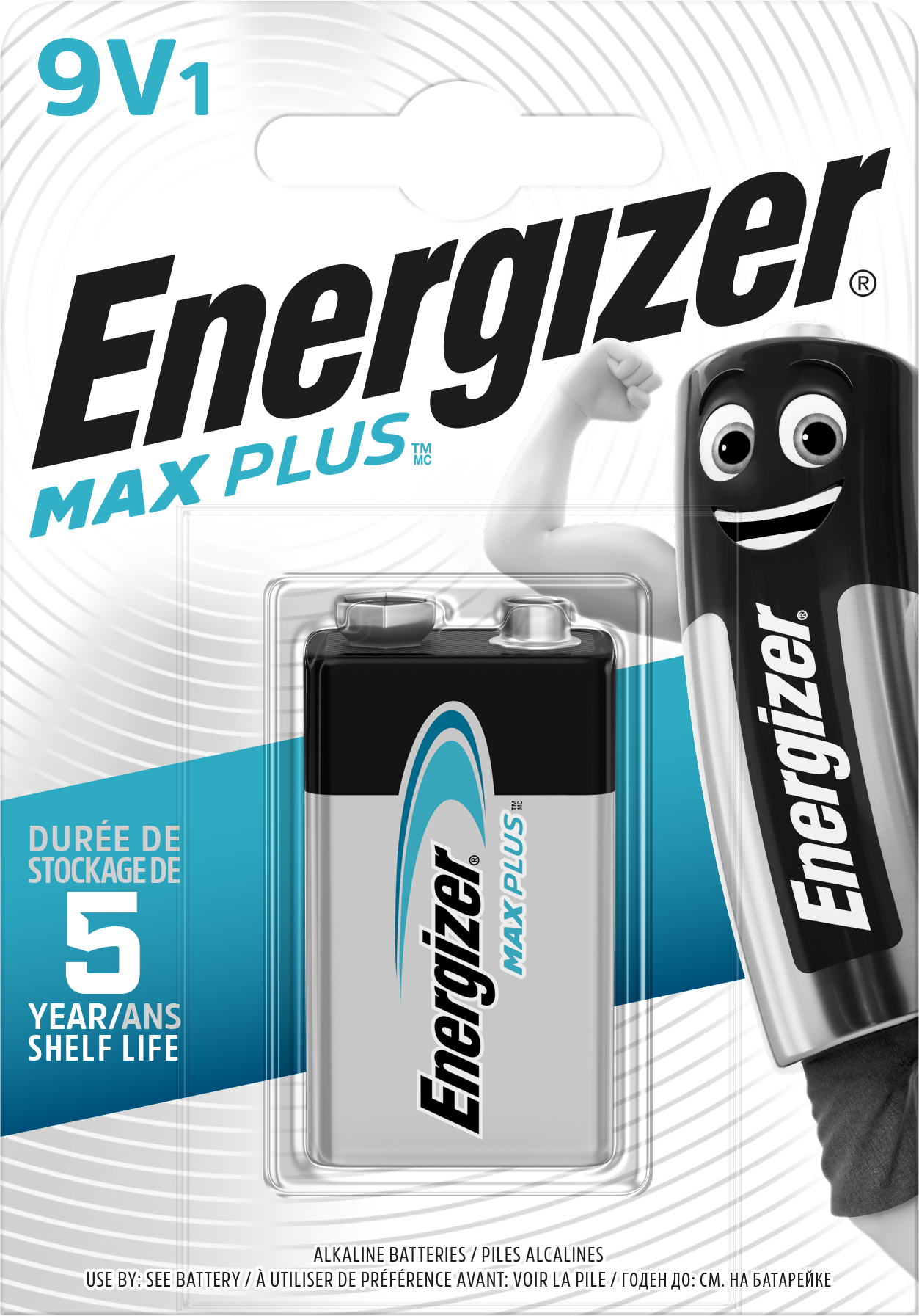 Energizer Max Plus - Batteri 6LR61 - Alkalisk