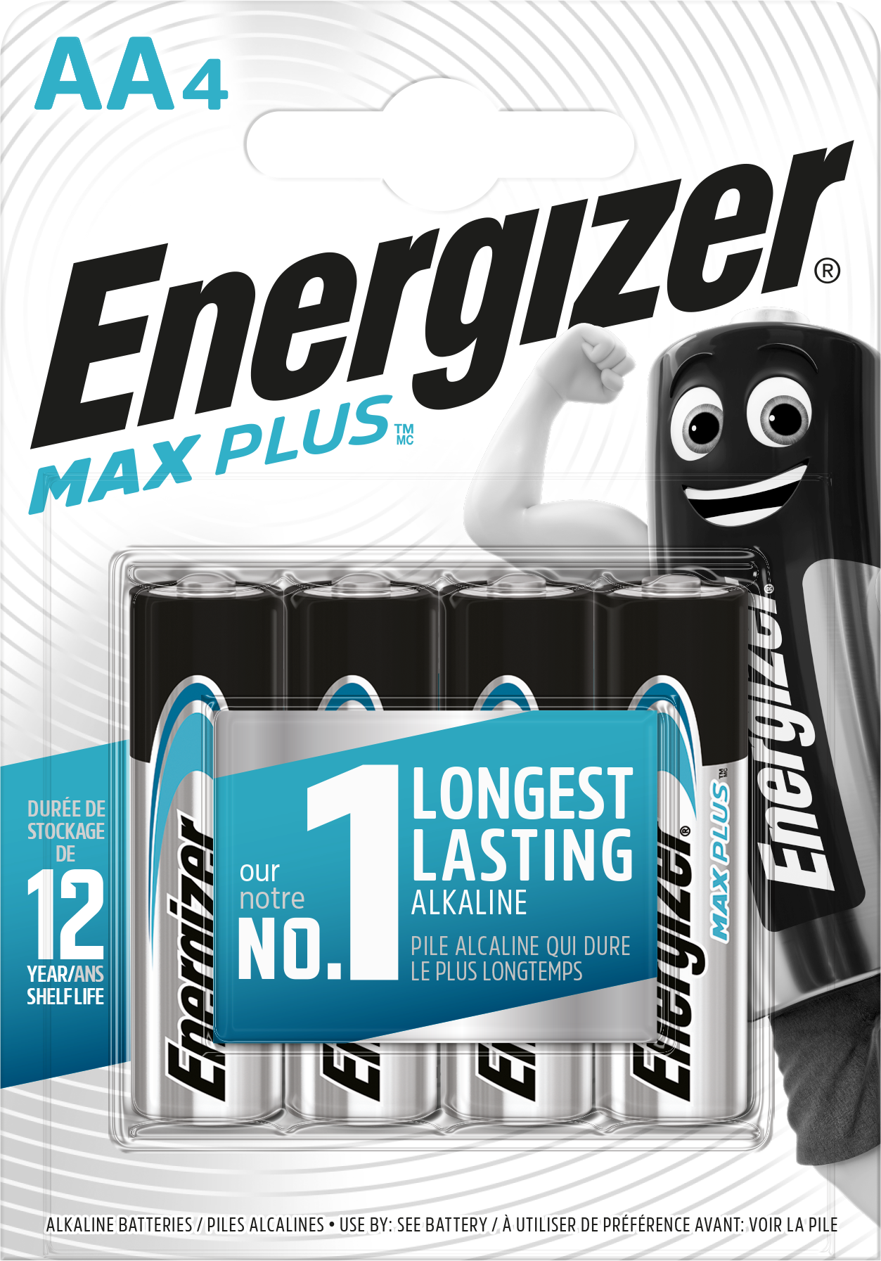 Energizer Max Plus Batteri alkaliskt, AA, 1,5 V, 4-pack