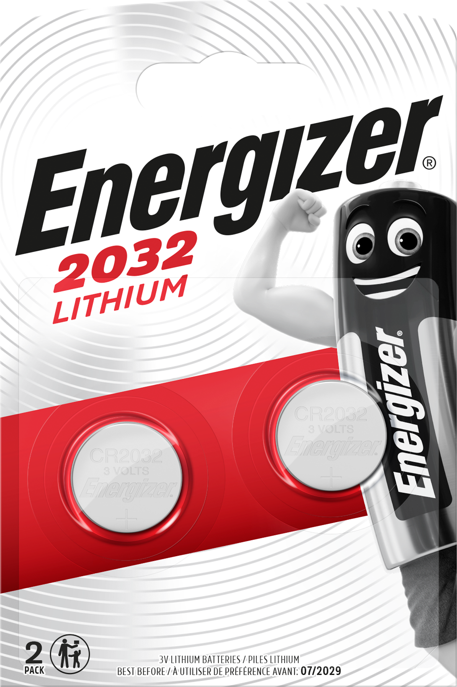 Energizer Lithium Knappcellsbatteri CR2032, 3 V 2-pack