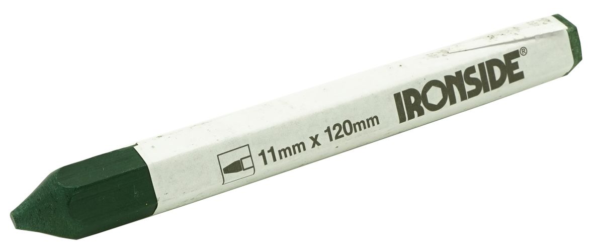 Ironside 100752 Fargekritt 11 x 120 mm, sekskantet, 12-pakning Grønn