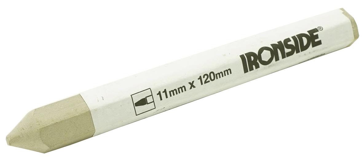 Ironside 100753 Fargekritt 11 x 120 mm, sekskantet, 12-pakning Hvit