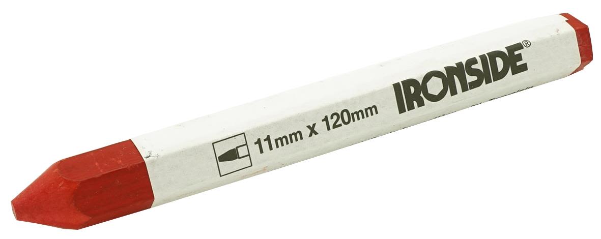 Ironside 100755 Fargekritt 11 x 120 mm, sekskantet, 12-pakning Rød