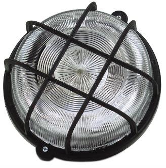 Gelia 110010241 Gallerarmatur rund, 100W, IP44 Svart