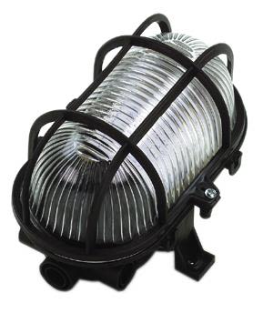 Gelia 110010201 Gallerarmatur oval, 60W, IP44 Svart