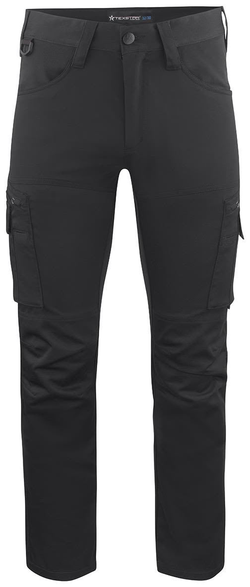 Texstar FP381990034DH Servicebukse med stretch, svart 33/34