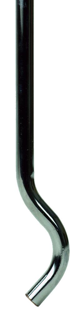 Trio Perfekta 3006008222 Förbigångsrör kromat, S-bockat, halvhårt, 1 m 15 mm