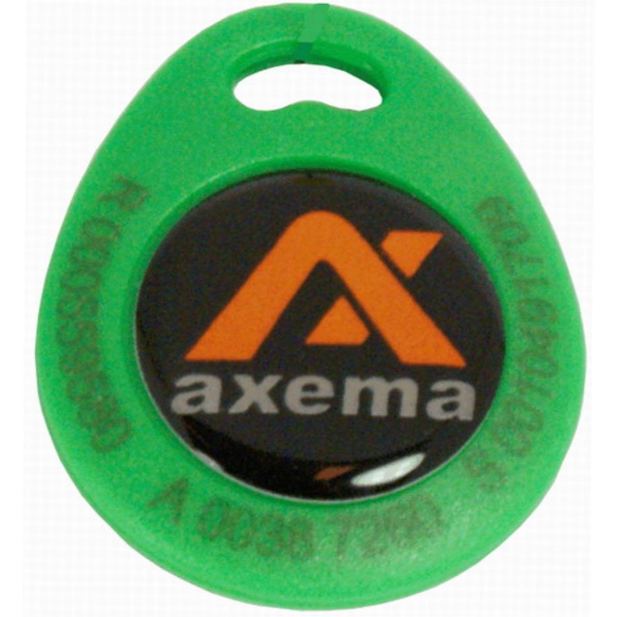 Axema PR-4 Nyckelbricka grön, lasergraverad ID-kod