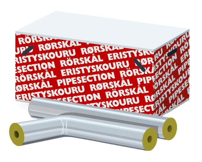 ROCKWOOL 79289 Rörskål 40 mm isolertjocklek, med tejp Ø: 22 mm