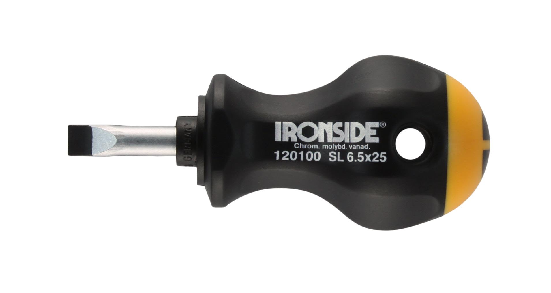 Ironside 120100 Skruvmejsel spår, stubby 6,5x25 mm