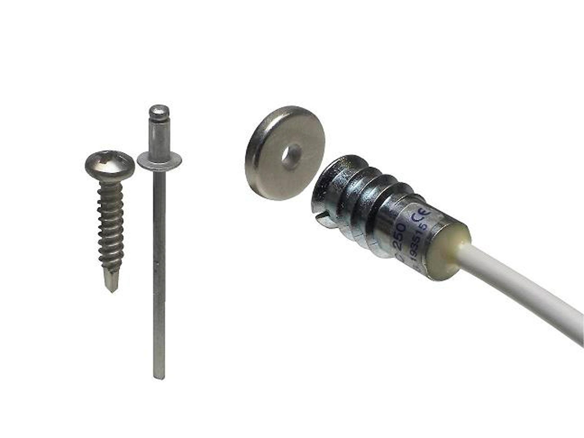 Alarmtech MC 250-M14 Magneettikytkimet 2 m kaapeli, 1 avautuva kytkin