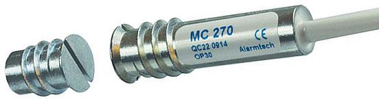 Alarmtech MC 270 Högsäkerhetskontakt inbyggd, 1 öppnande kontakt 2 m kabel