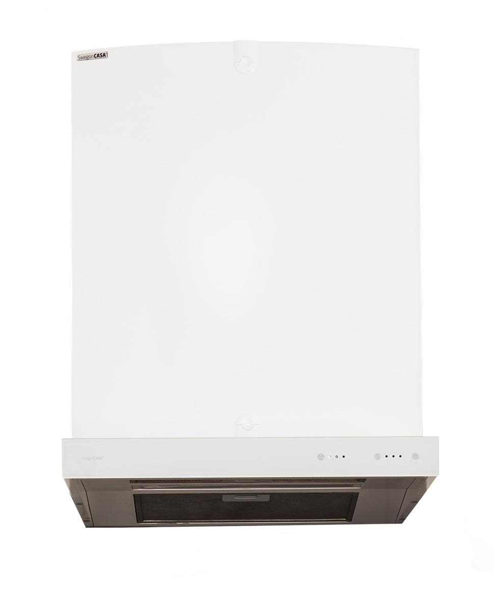 Swegon CASA Jazz Smart PJV6R Kjøkkenhette hvit, 598 x 99 x 525 mm Ventilasjon til høyre