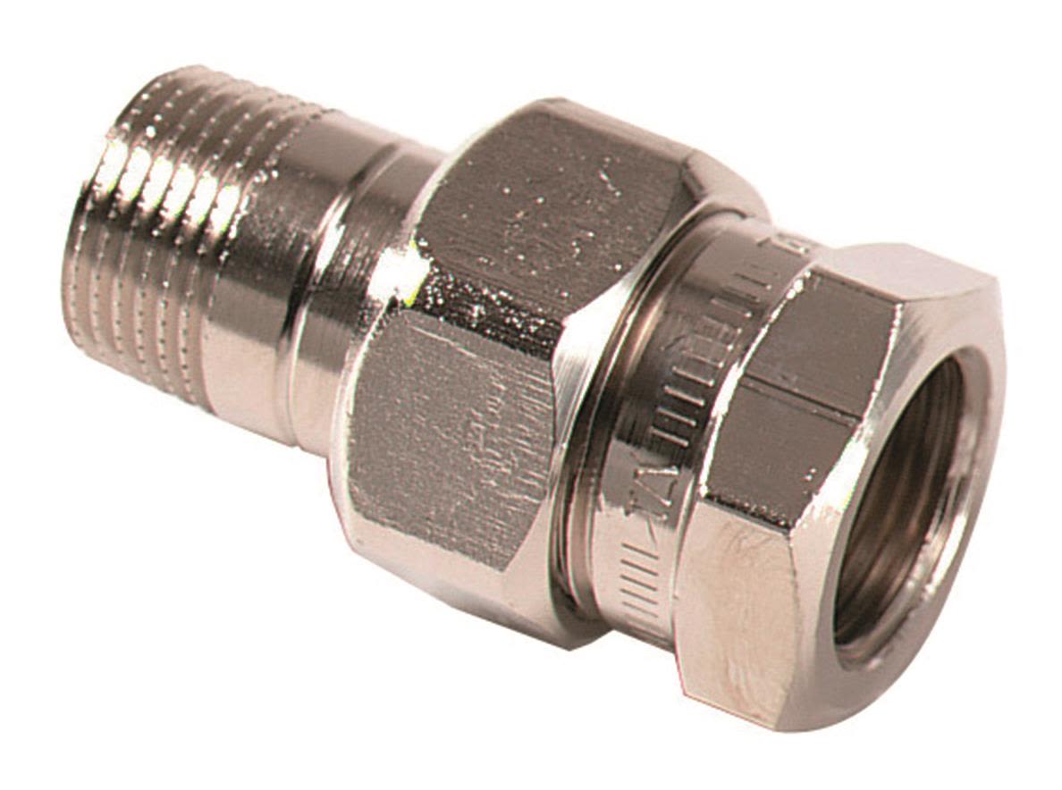 TA 50015115 Radiatorkoppling rak, förnicklad G15