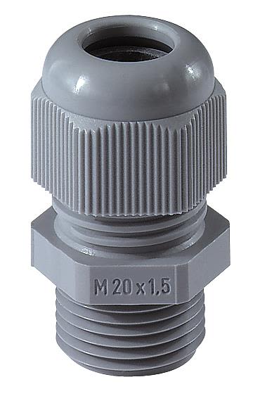 Rutab 1476164 Förskruvning lång gänga, mörkgrå M25 x 11-17 mm