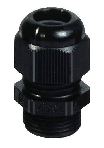 Rutab 1476122 Förskruvning svart, med tätningsring M16 x 5-10 mm