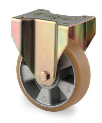 Tente 4688ITP200P63 Länkhjul fast, platta 140x110 mm, polyuret Ø200 mm