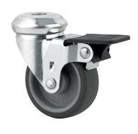 Tente 2477PJH075P30 Länkhjul termogummi, broms, centrumhål 11 mm 75 mm