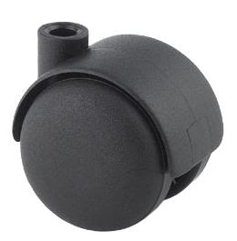 Tente T50/8SV Möbelhjul 50 mm, svart, nylon Obroms
