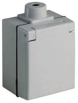 ABL 2408028 Vägguttag Perilex, kaplat, IP44