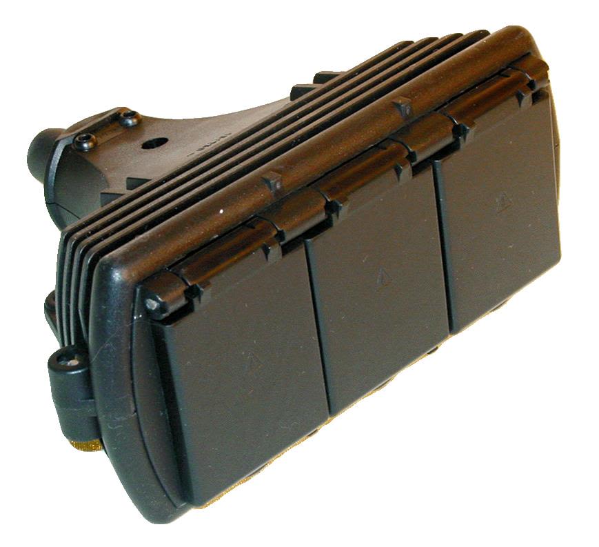 LKB 2403286 Grenuttag 3-vägs, IP44 Svart