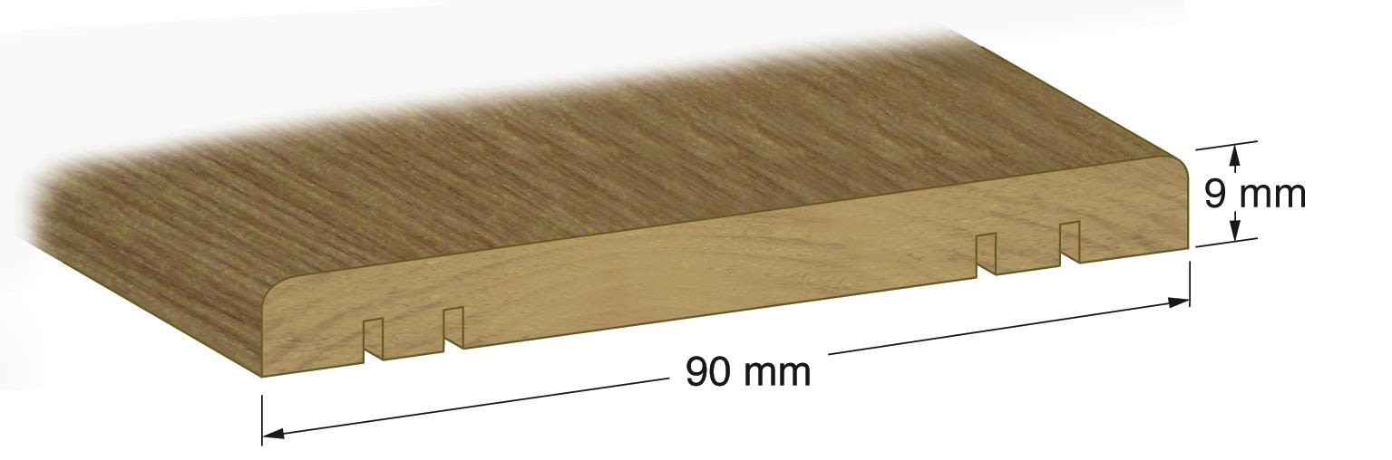 Duri 113325 Tröskellist profilfräst 90 x 1000 mm