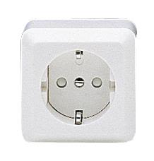 ABB 402EA Vägguttag 2-vägs, utanpåliggande, IP20