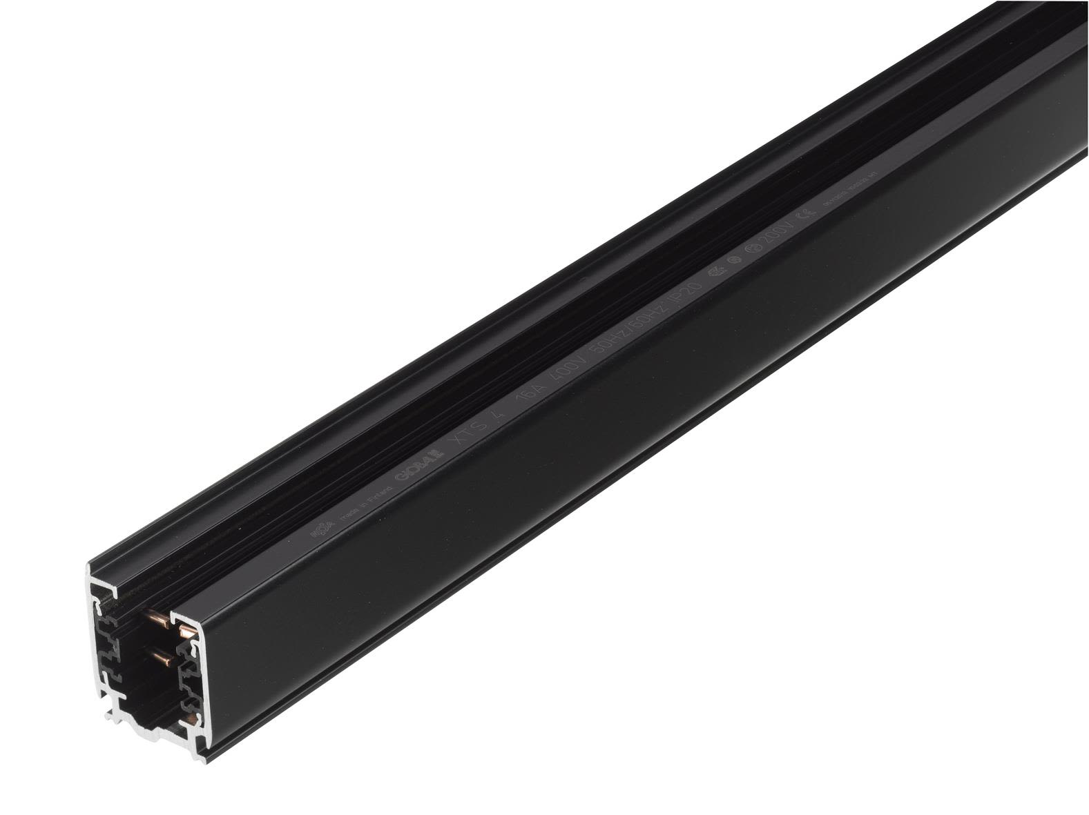 GLOBAL Trac XTS4100-2 Skinne 1 m, 3-fase Svart